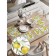 A set of napkins for setting the table “Branches of Lemon”, rectangular, rounded edges, size 30x46 cm, 4 pcs