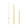 A set of 3 arrows for 55/76/77 mm watches, packing 10 pcs, gold