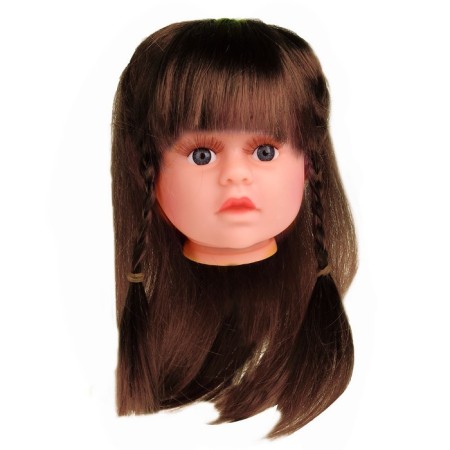 Hair for dolls "Kosiki", average size, chestnut color-2