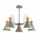 Ceiling EVOLUCE lamp. Sle125112-05. Modica. 5x40 watts, E14, 65x65x45 cm, gray color, golden