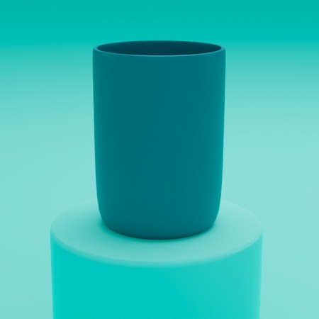 A set of accessories for the Trinity bathroom, 6 items (soap dish, soap dispenser, two glasses, ruff, bucket), blue color-5