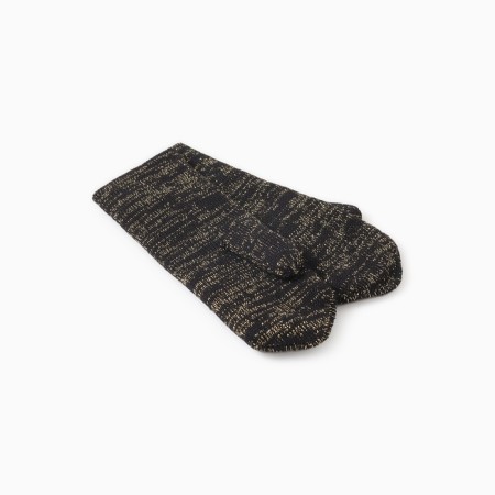 Mittens double manual embroidery, color black, river 18-1