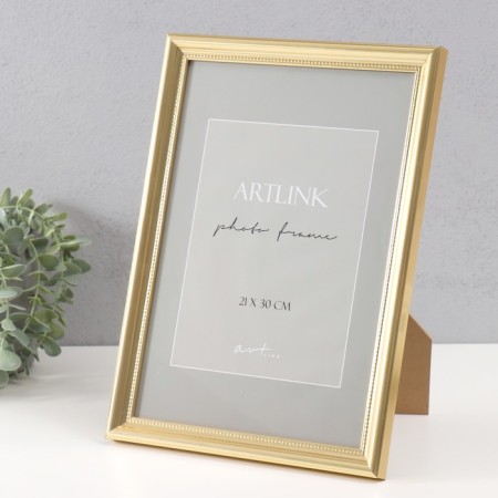Photo frame Plastic "Gala" 21x30 cm, gold (plastic screen)-1