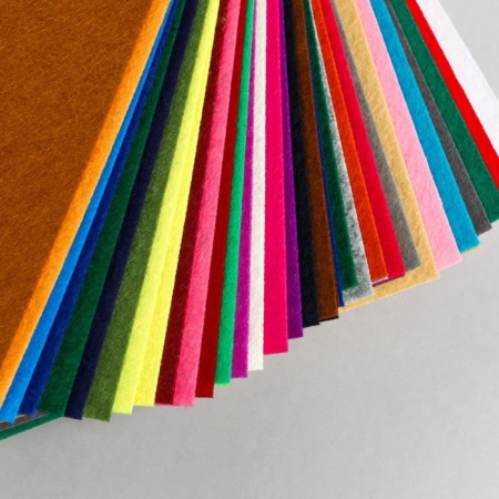 A set of felt (hard) 1 mm 20x30 cm units 40 sheets cent-1