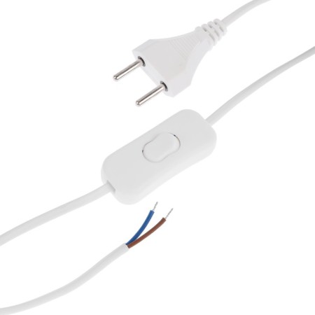 Luazon Lighting Eco, 1.7 m, SHVVP 2x0.5 mm2, with a passage switch, white