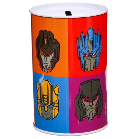 Metal piggy bank, 6.5 cm x 6.5 cm x 12 cm "robots", transformers-2