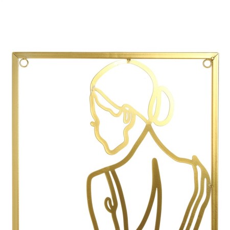 Panel interior metal "Girl" gold 1x30x50 cm-3