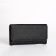 Women's wallet on the button, black color