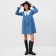 Women's dress with a collar Mist, p.44, blue