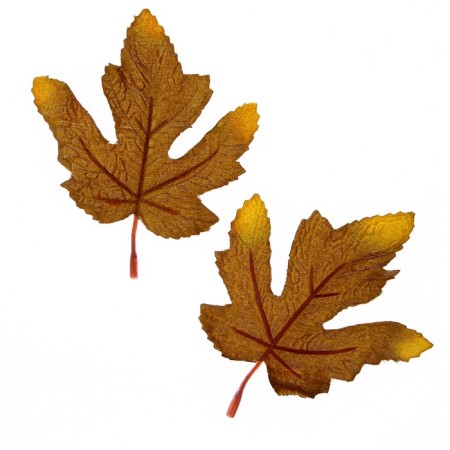Decor "Autumn sheet" set of 15 pcs., Size 1 pc. - 9 × 11 × 0.2 cm, brown color-2