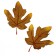 Decor "Autumn sheet" set of 15 pcs., Size 1 pc. - 9 × 11 × 0.2 cm, brown color