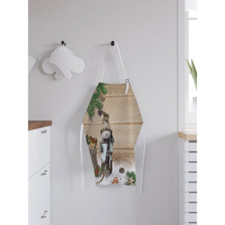 Apron of a kitchen with a photocrint "Charming Snowman", adjustable, size OS-1