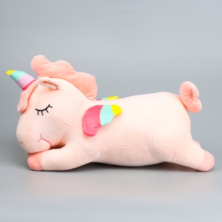 Soft toy "Unicorn" with a blanket, 50 cm, pink color-2