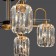 Tenia chandelier, 5x60W E14, bronze color, black