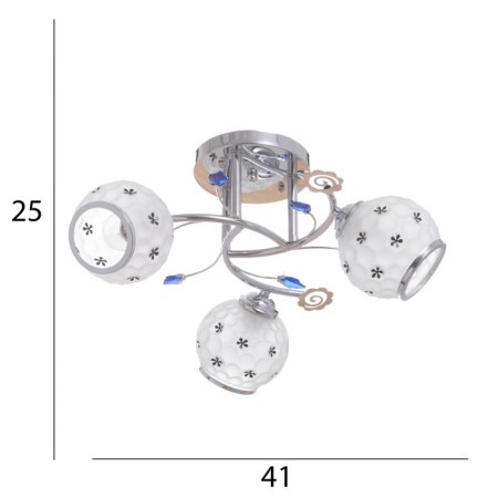 Bell chandelier 3x40W E27 Chrome Model: 2612356-4