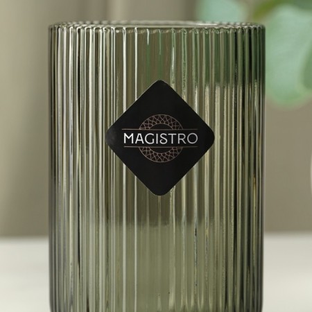 Branch glass 400ml, 8*13 cm, round bottom, graphite color-4