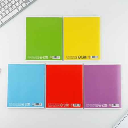 A notebook in a cage, 48 sheets A5 on a mixing mix “September 1: boo!”, Cover coated cardboard 230 gr., Inner block No. 1, whiteness 96%-9