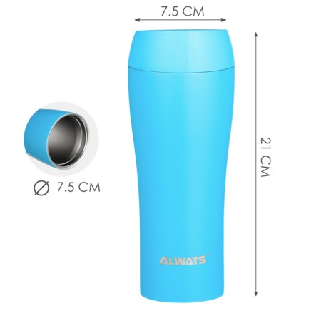 Thermal circle, 450 ml, City Always, retains heat 8 hours, 21 x 7.5 cm, blue-2