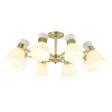 Wilma chandelier, e27 8x40W, color matte gold, white