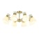 Wilma chandelier, e27 8x40W, color matte gold, white