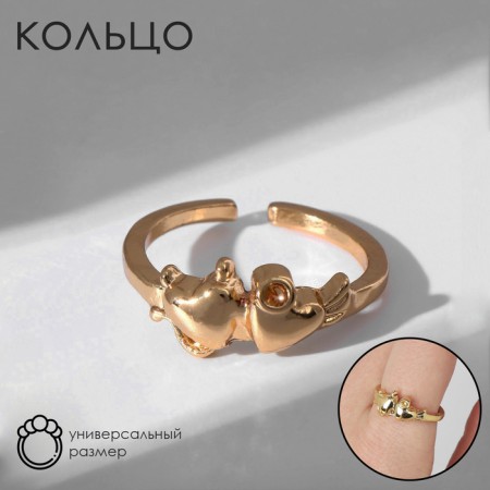 Ring "mood" a couple of hearts, color gold, dimensionless