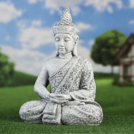 Garden figure "Buddha", under stone, 35x20x46cm-1