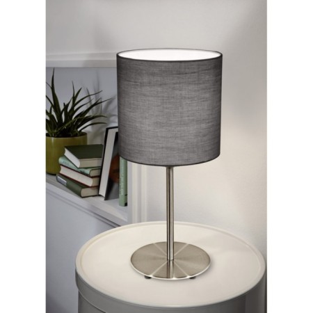 Passteri 1x60W desktop E27 Nickel, gray 18x18x40cm-1