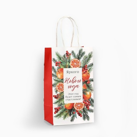 New Year's Craft gift package “Happy New Year”, 12 x 9 x 21 cm, New Year-1