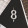 Candle for a cake, number "8", silver.