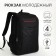 Youth backpack, 2 lightning departments, 4 pockets, with USB, black color