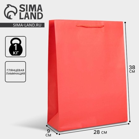 Gift package laminated, packaging, "red", l 28 x 38 x 9 cm
