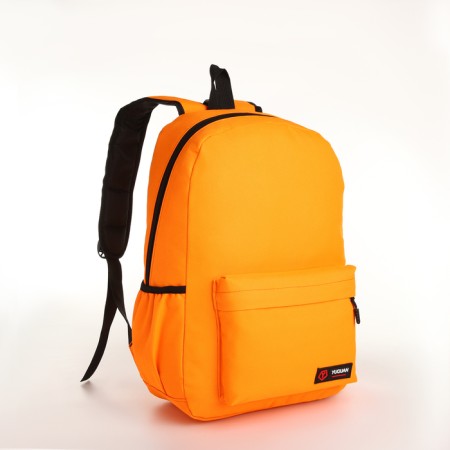 School backpack on a zipper, 4 pockets, color orange color-2