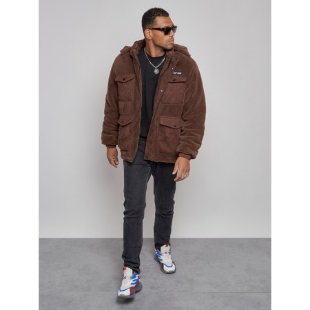Plush jacket, size 56, brown color-8
