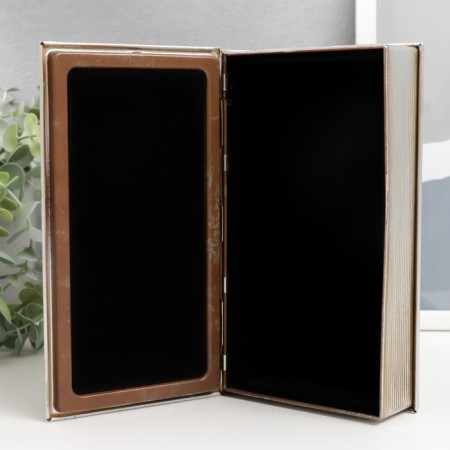 Broke-book metal, leatherette "Plato" 20x12x4 cm-2