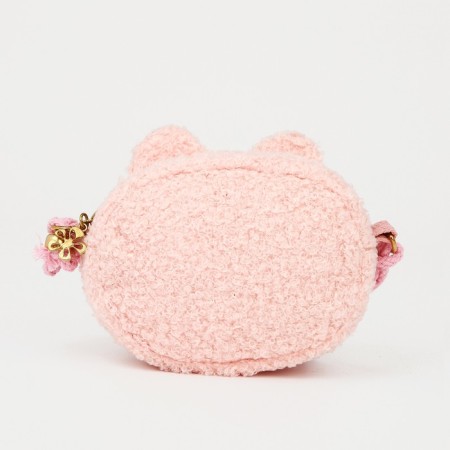 Bag's bag with lightning, long lace, pink color-1
