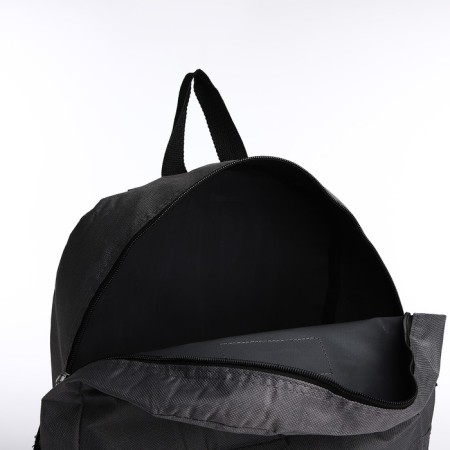A backpack with a zipper, an outer pocket, the color is gray-5