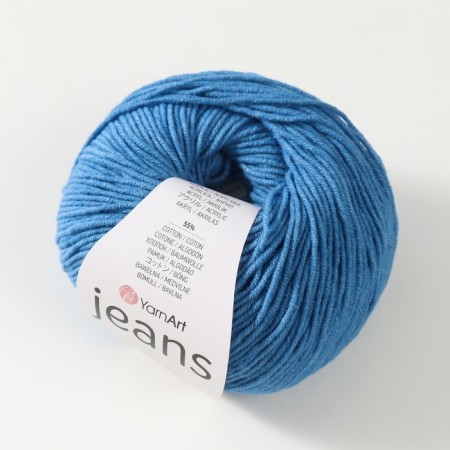 Yarn "Jeans" 55% cotton, 45% acrylic 160m/50g (16 Yar. Blue)-1