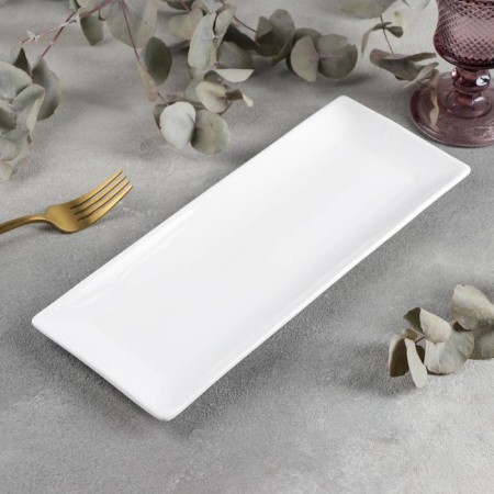 Porcelain dish for sushi/canapes Wilmax, 30.5 × 12 cm, white color-2
