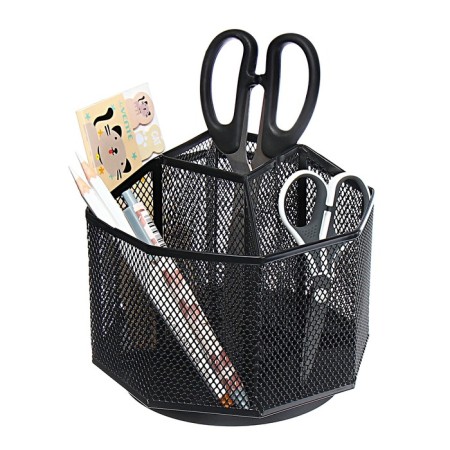 Chancellular accessories stand Calligrata, 5 departments, mesh, metal, black-3