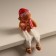 Polystone souvenir "Ginger Snowman in the New Year's outfit" Long legs mix 7.5x6x17 cm