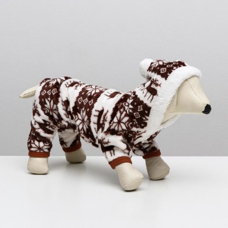 Kombinson "Deer" with a hood, size L (DS 35 cm, og 45 cm, Osh 35 cm), brown-1