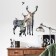 Plastic sticker interior "deer family in the forest" 60x90 cm