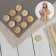 Wood patch "Hand Made with Love", 2 punctures, d = 18 mm, milk color