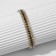 Bracelet with rhinestones "ice" elegance, lines, white-black color in gold, l = 18 cm