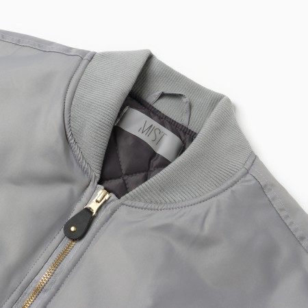 Male bomber with zipper Mist, size 46, gray-6