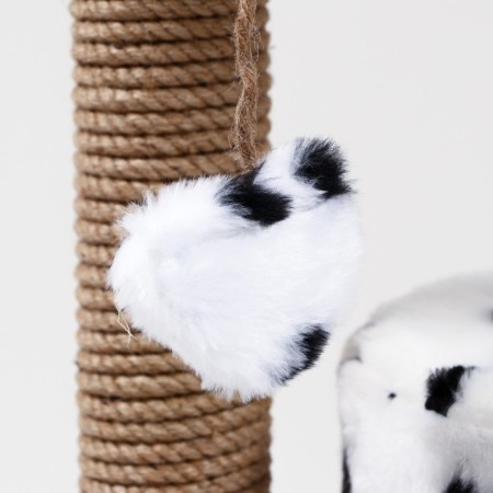 House for cats with a claw "Round with a site", 52 x 52 x 95 cm, Dalmatian-5
