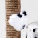 House for cats with a claw "Round with a site", 52 x 52 x 95 cm, Dalmatian