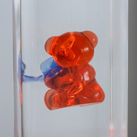 Lava-lamp "Bear" LED 2W from batteries 3haa red 7x7x24 cm-4
