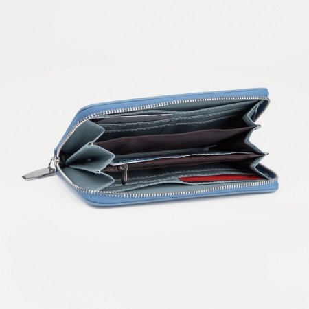 Women's wallet with lightning, blue color-3