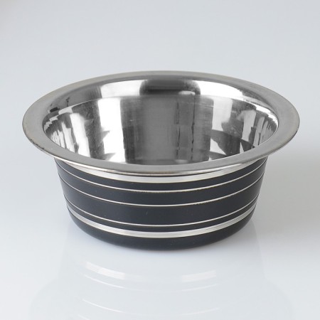 Standard color bowl with strip, 225 ml, black
